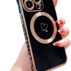 MagSafe Heart Plating Camera Protection Phone Case
for 15 Promax