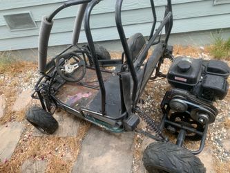 Gas-Powered Go-Kart with Roll Cage