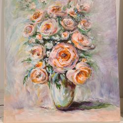 Hand paintings on stretched canvas
