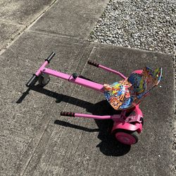 Hover board, charger and cart attachment