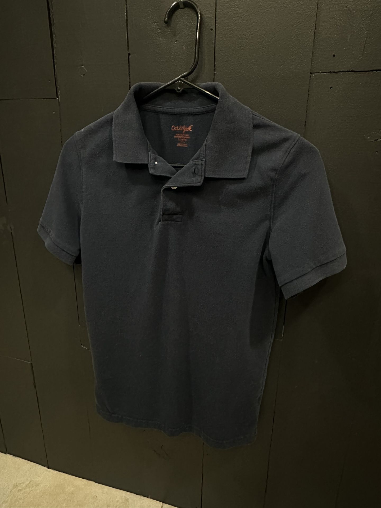 Boys Size L 12/14 Navy Uniform Polo