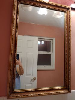 Large 25"x36"Wall Mirror with Gold Ornate Frame
