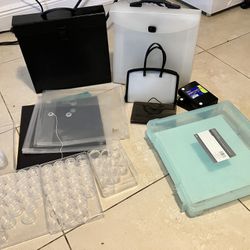 Assorted Plastic Smaller Containers Organizers for Art supplies letters drawings seeds 