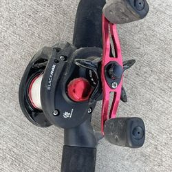 Fishing Pole Abu Garcia BMAX3 Rod And Reel Black Max Baitcast Used 