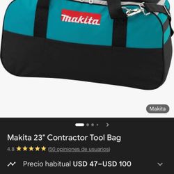 Makita Tool Heavy Duty Bag 24” Dewalt Milwaukee Ryobi Senco Construcción 
