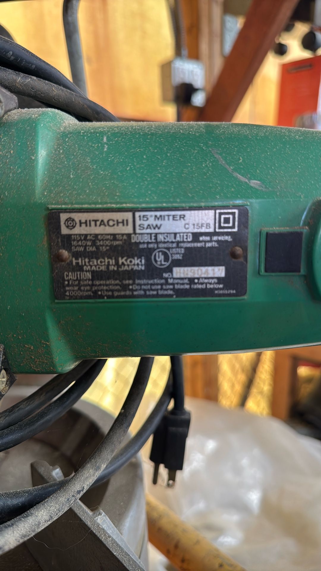 Hitachi 15 inch miter saw