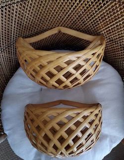 Bamboo Wall Pocket Baskets