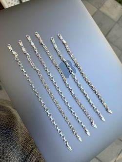 Real Solid Silver Chains And Bracelets .925 
