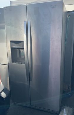 Whirlpool Side-by-Side Stainless Steel Refrigerator Fridge
