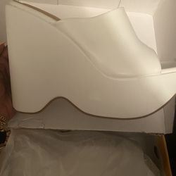 Brand new white wedge sandals