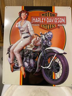 Vintage Harley Davidson metal sign