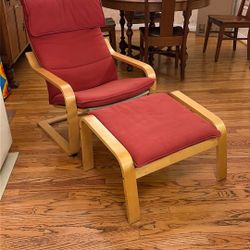 IKEA Poang Chair& Ottoman