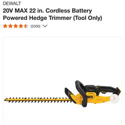 20V MAX 22 in. Cordless Battery Powered Hedge Trimmer (Tool Only)