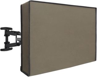 Easy-Going Waterproof Outdoor TV Cover 52-55 inch, Dustproof Weatherproof TV Cover Screen Protector with Remote Storage Pocket