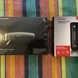 Motorola Modem And Medialink Router