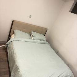 Queen Mattress + Bed Frame – $70 – Moving Sale