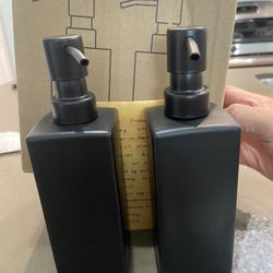 Black Soap Dispenser Set