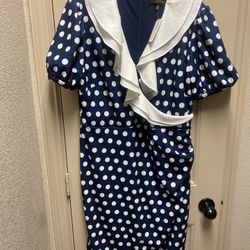 Navy And White Dress 