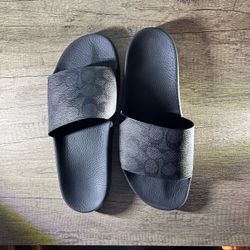 Coach Slide In Signature Canvas Sandals