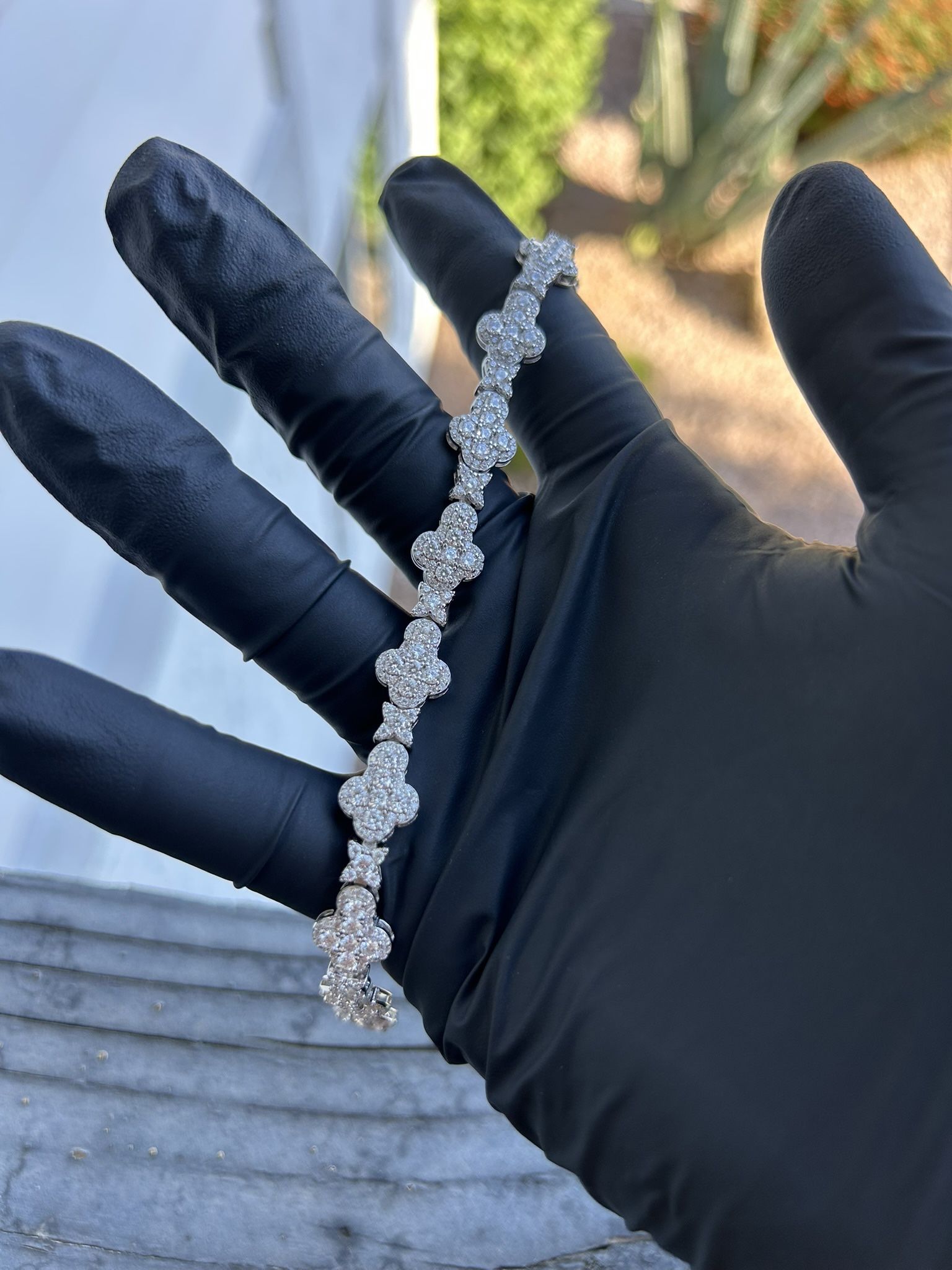 10mm VVS1 Moissanite Diamond Cross Bracelet