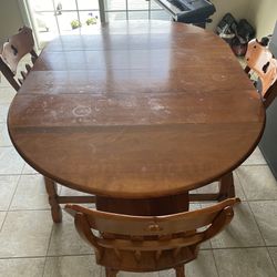 Wood Table and Chairs