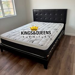 New Queen Bed Frame With Mattress 