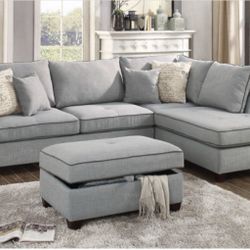 Sectional Sofa + Ottoman