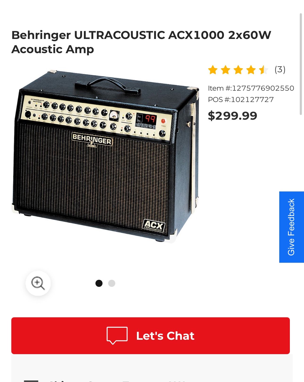  Behringer Ultracoustic acx1000 