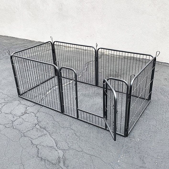 (NEW) $60 Heavy Duty 24” Tall x 32” Wide x 6-Panel Pet Playpen Dog Crate Kennel Exercise Cage Fence Play Pen