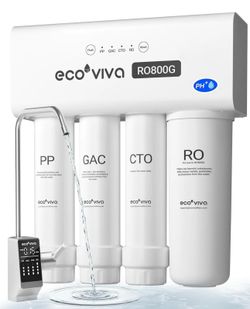 Ecoviva RO800G 800 GPD Tankless Reverse Osmosis Water Filter System
