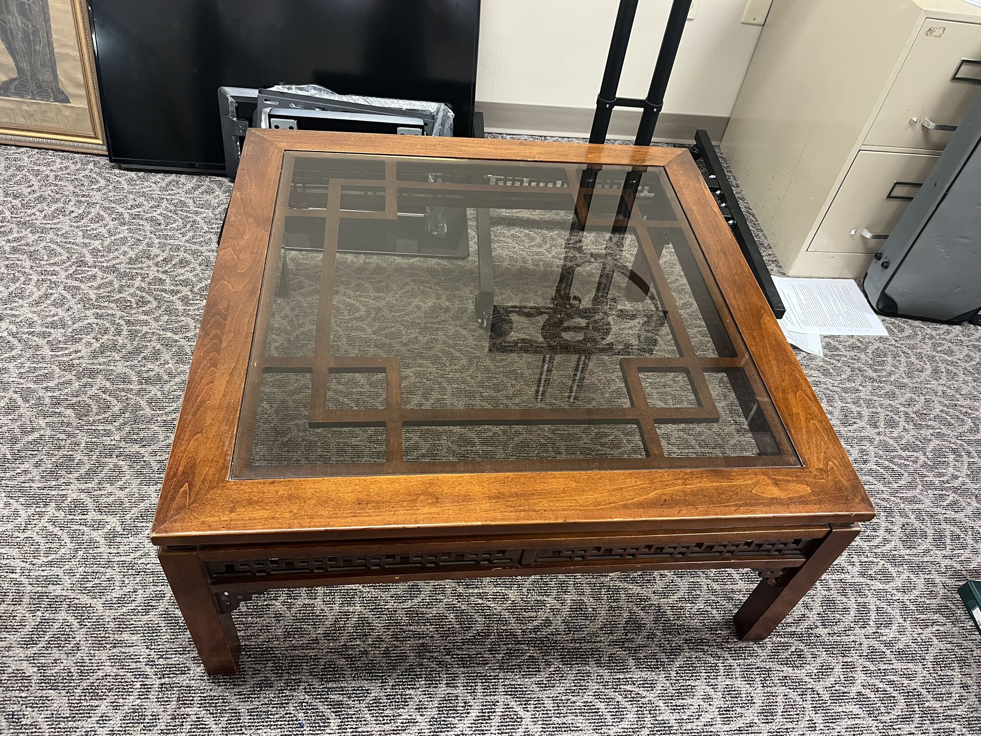 36x36 Glass Top Table
