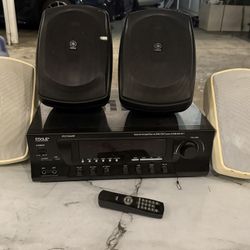 Hybrid Amplifier w/AM-FM/USB/SD/BT And 4 Yamaha Speakers 