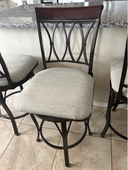 3 Reupholstered Bar Stools