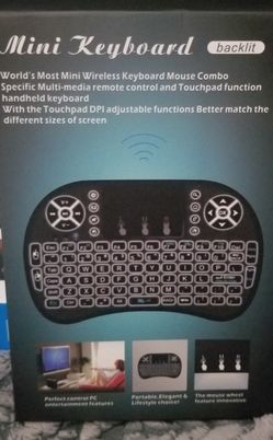The mini wireles keyboard remote