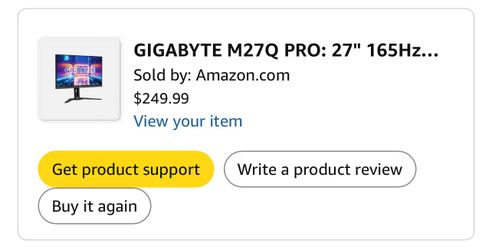2K GAMING MONITOR GIGABYTE M27Q PRO, 27” 165hz 1ms