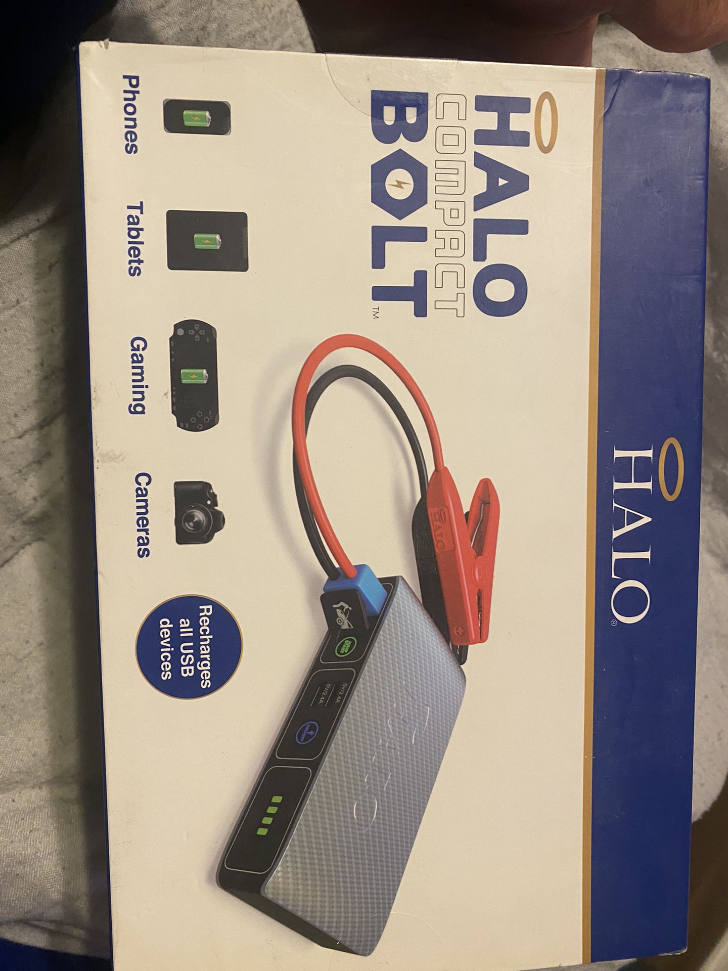 HALO Bolt Compact Portable Charger & Car Jump Starter
