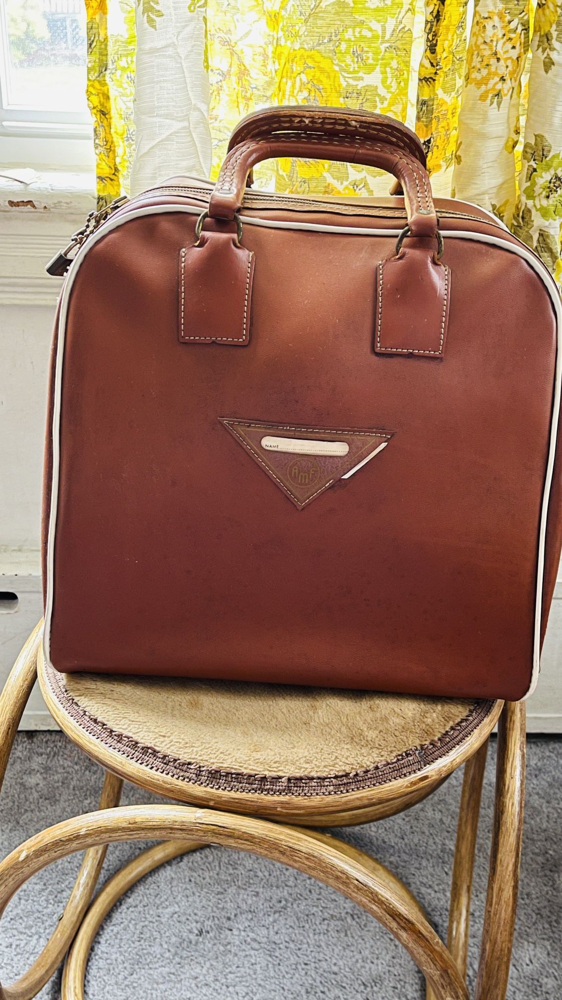 Vintage AMF Bowling Ball Bag Case and Ball