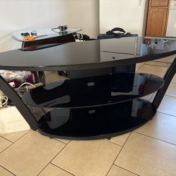 Black TV stand, 