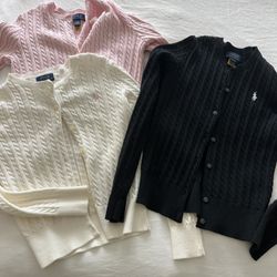 Girls Polo Cardigan- M