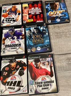 PlayStation 2 game lot Madden nhl lord of the rings 007
