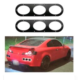 2pc JDM Universal Car Aluminium Rear Bumper Air Diffuser