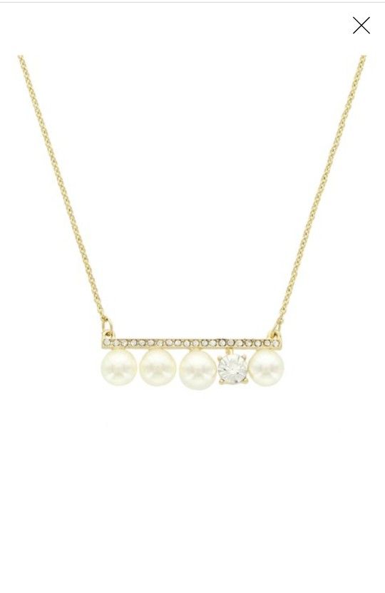 Olivia Welles Gold & Crystal Jamie Bar Necklace