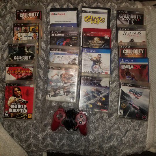 16 PS3 games 2 PS4 games And New PS3 Controller 