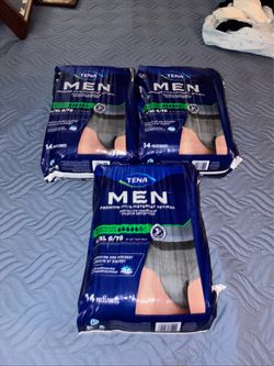 Tena men’s incontinence briefs diapers size L/XL Level 6