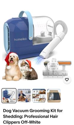 Homeika 3L Pet Grooming & Hair Vacuum with 7 Tools, 5 Nozzles, Storage Bag for Dogs and Cats Groomin