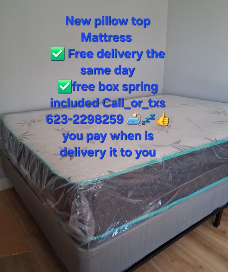 Colchones nuevos de 11” - 13” pulgadas tamaño full $150 incluye la box spring gratis