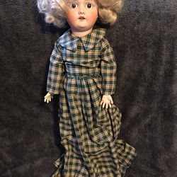 Bisque Head Doll Simon And Figure 23”
