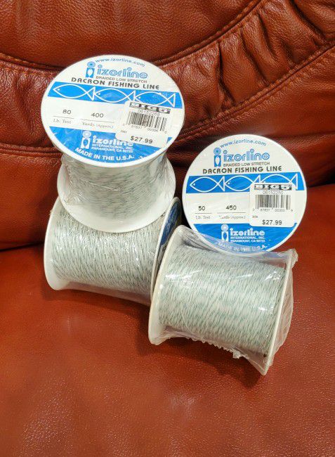 Izorline Dacrron Fishing Line 50 & 80 Lb 400 & 450 Yards Braided Low  Stretch Made In The USA for Sale in Citrus Heights, CA - OfferUp