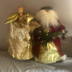 Vintage Angel And Santa