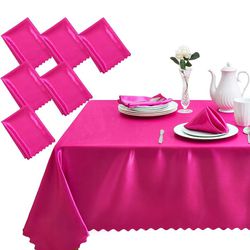 6 Satin Rectangle Tablecloths 